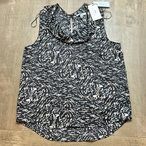 Halston cowl neck blouse, NWT, size Medium